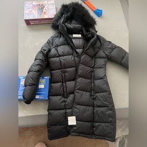 calvin klein coat women Long S New With Tag Black Infinite Warmth